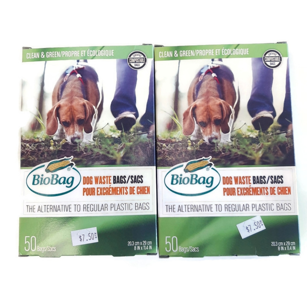 BIOBAG Compostable Dog Waste Bags Set Of 2 Boxes 100pcs